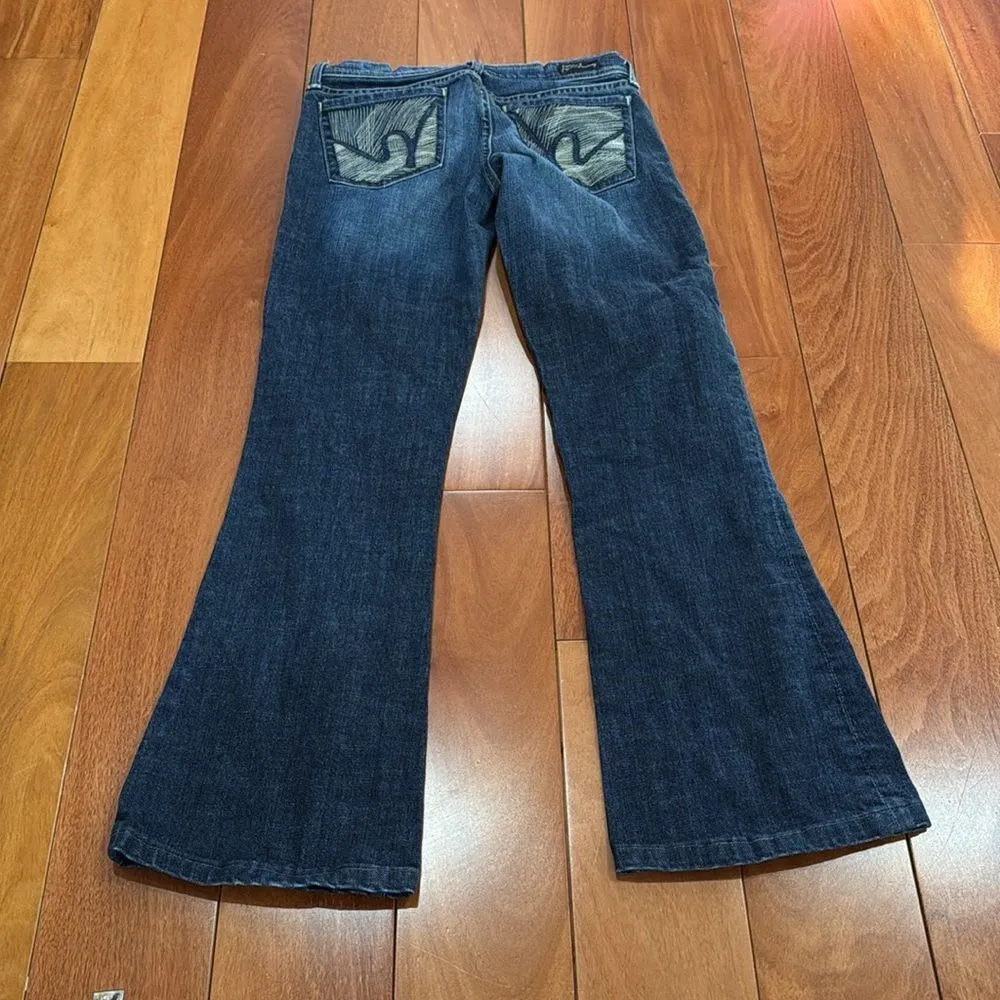 Citizens Of Humanity 'Paloma 088 Stretch Low Waist Blue Flare Wide Leg Jeans 27 - Image 5