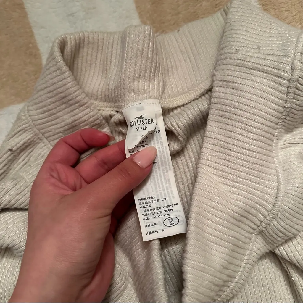 Hollister Cozy Ribbed Wide Leg Sleep Pants Lounge Pant - Image 5