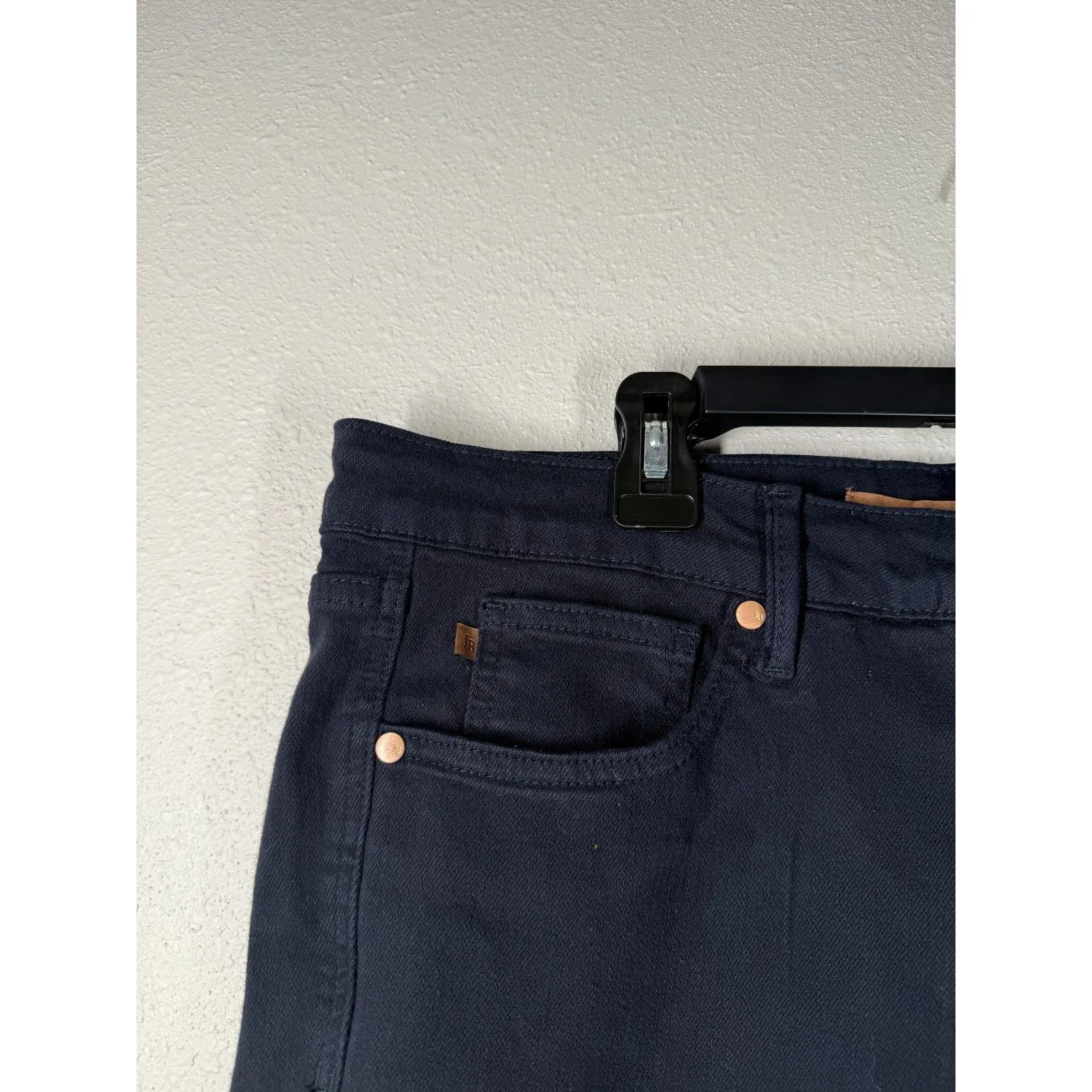 Judy Blue Womens Garment Dyed Dark Blue Jeans Sz 15/32 Stretchy High Rise - Image 2