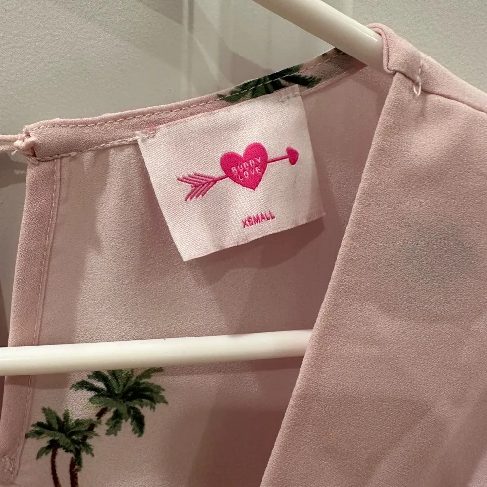 Buddy Love Open Front Palm Tree Romper Pink Size XS - Image 6