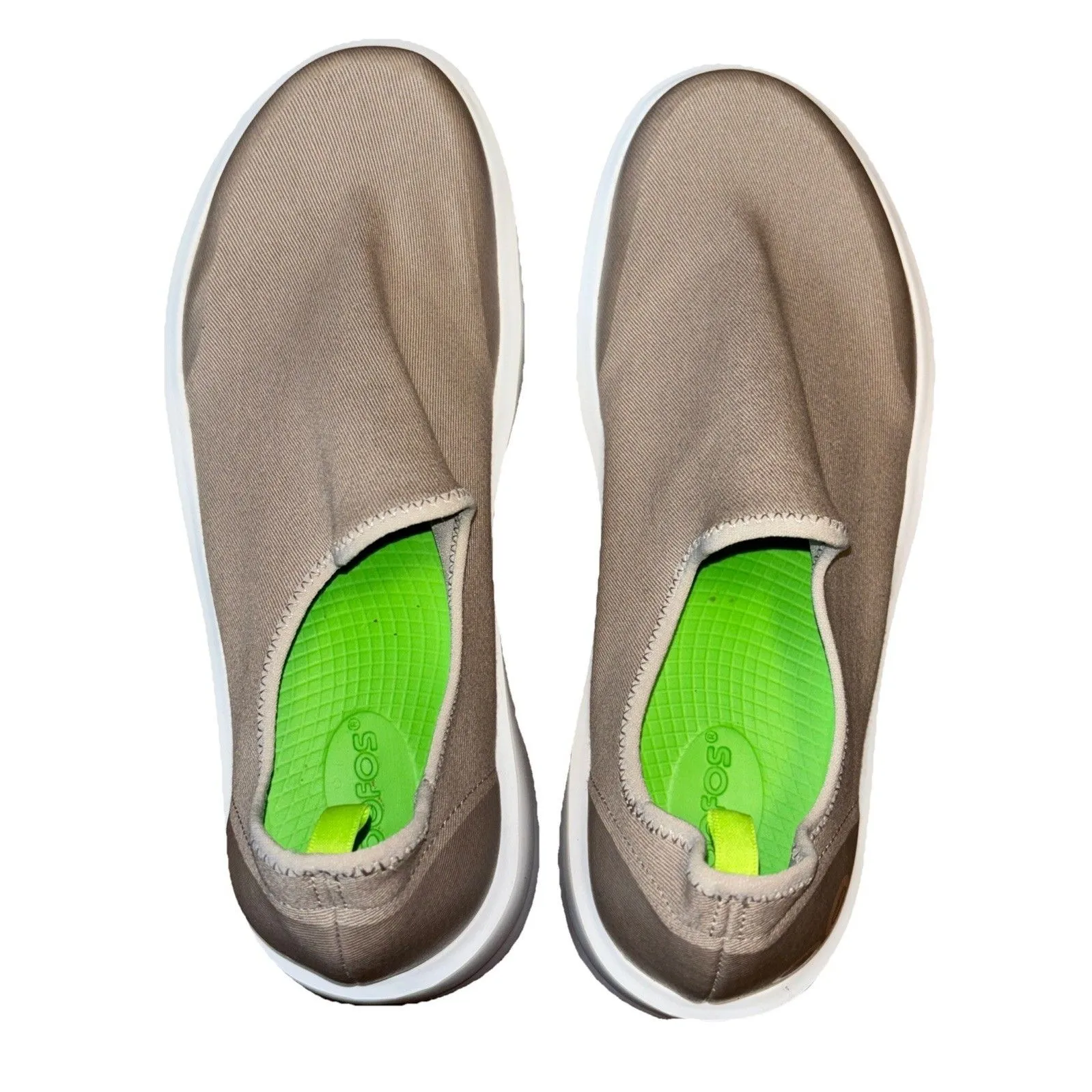 OOfos OOmg eeZee Womens 11W Brown Recovery Cushion Slip - Image 3