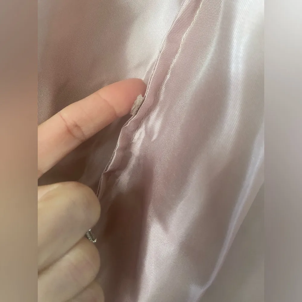 Vintage Sarah Spencer Intimates Chinese Asian Inspired Beige Embroidered Robe L Pink Size L - Image 11