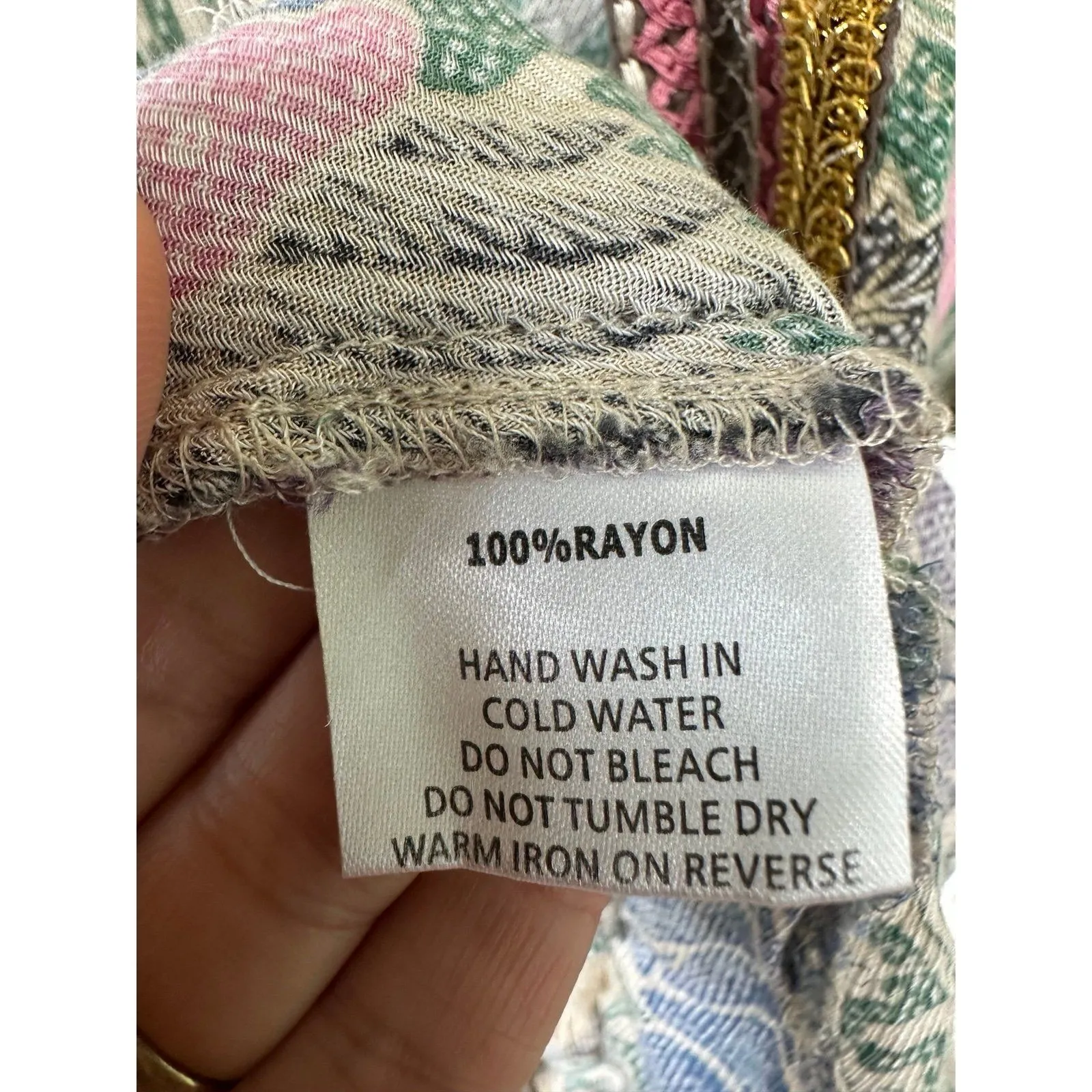 Arnhem Floral Fold Over Cuff Sleeves Embroidered Trim Open Kimono One Size Size undefined - Image 6