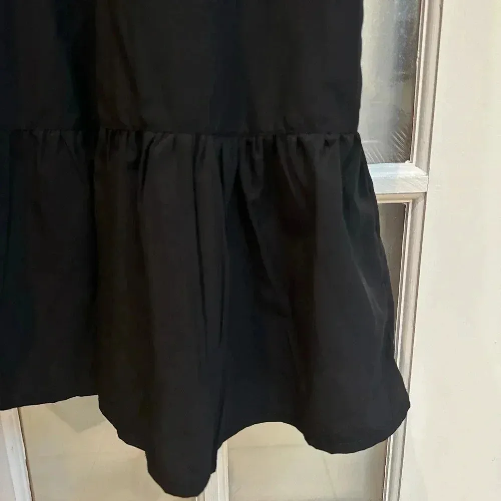 J. Peterman Black Beaded Shift Evening Formal Midi Dress Ruffle Plus Size 20 NWT - Image 8