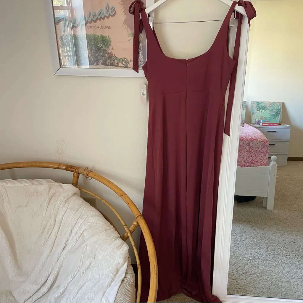 Birdy Grey Alex Crepe Maxi Dress in Rosewood Size Large - Image 7
