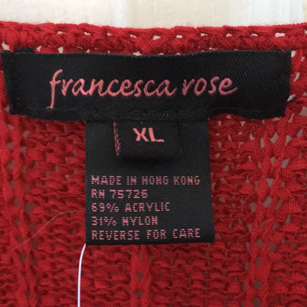 FINAL MARKDOWN Ladies’ NWT francesca rose Sweater (XL) Red - Image 3