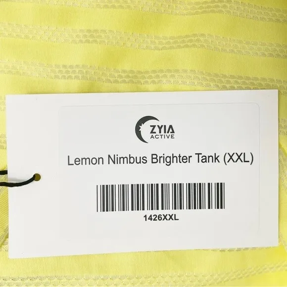 NWT Zyia Active Lemon Nimbus Brighter Tank Quick Dry Muscle Tee Women’s Size XXL - Image 11