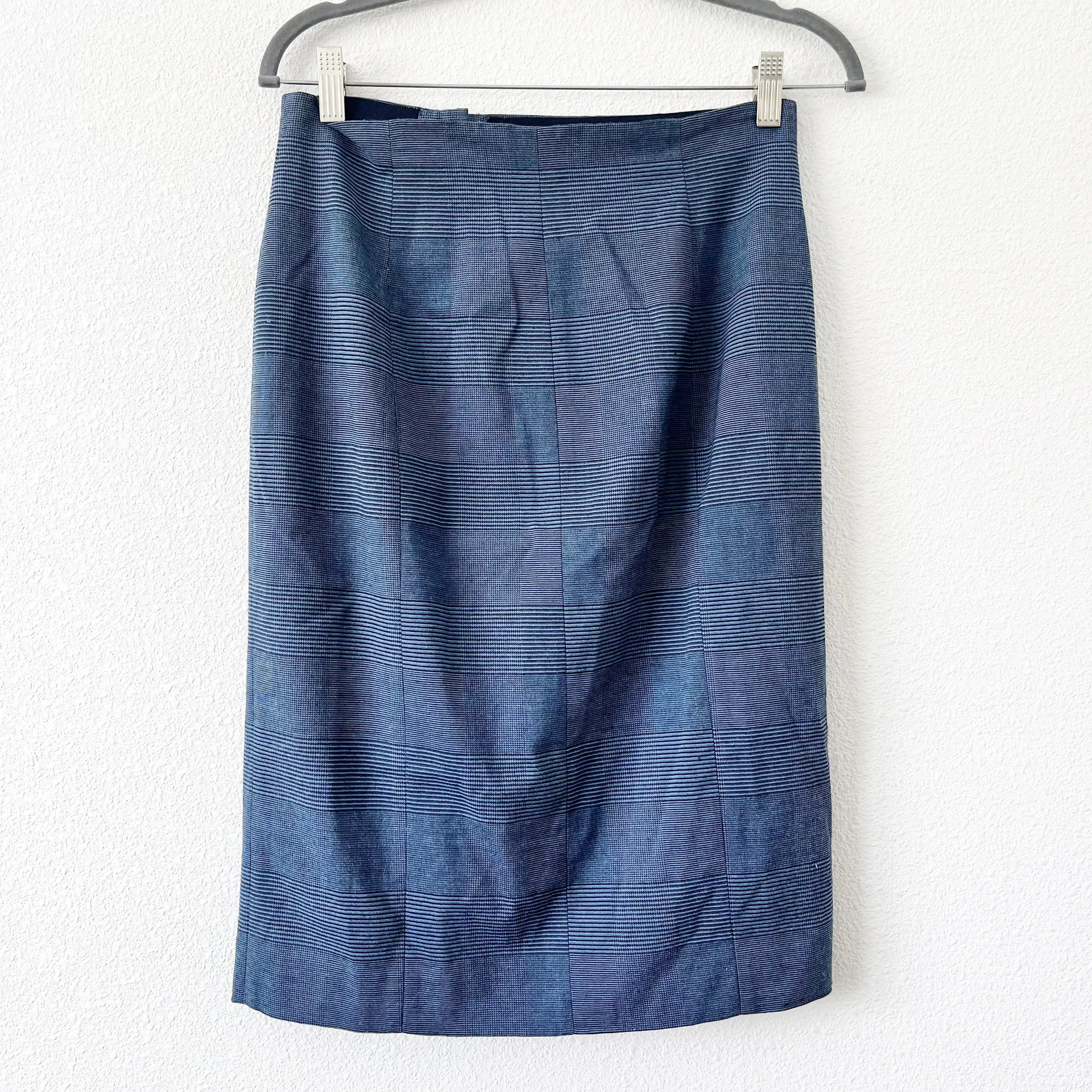 Rebecca Taylor Tailored by Blue Rose Plaid Side Button Down Pencil Skirt - Image 6