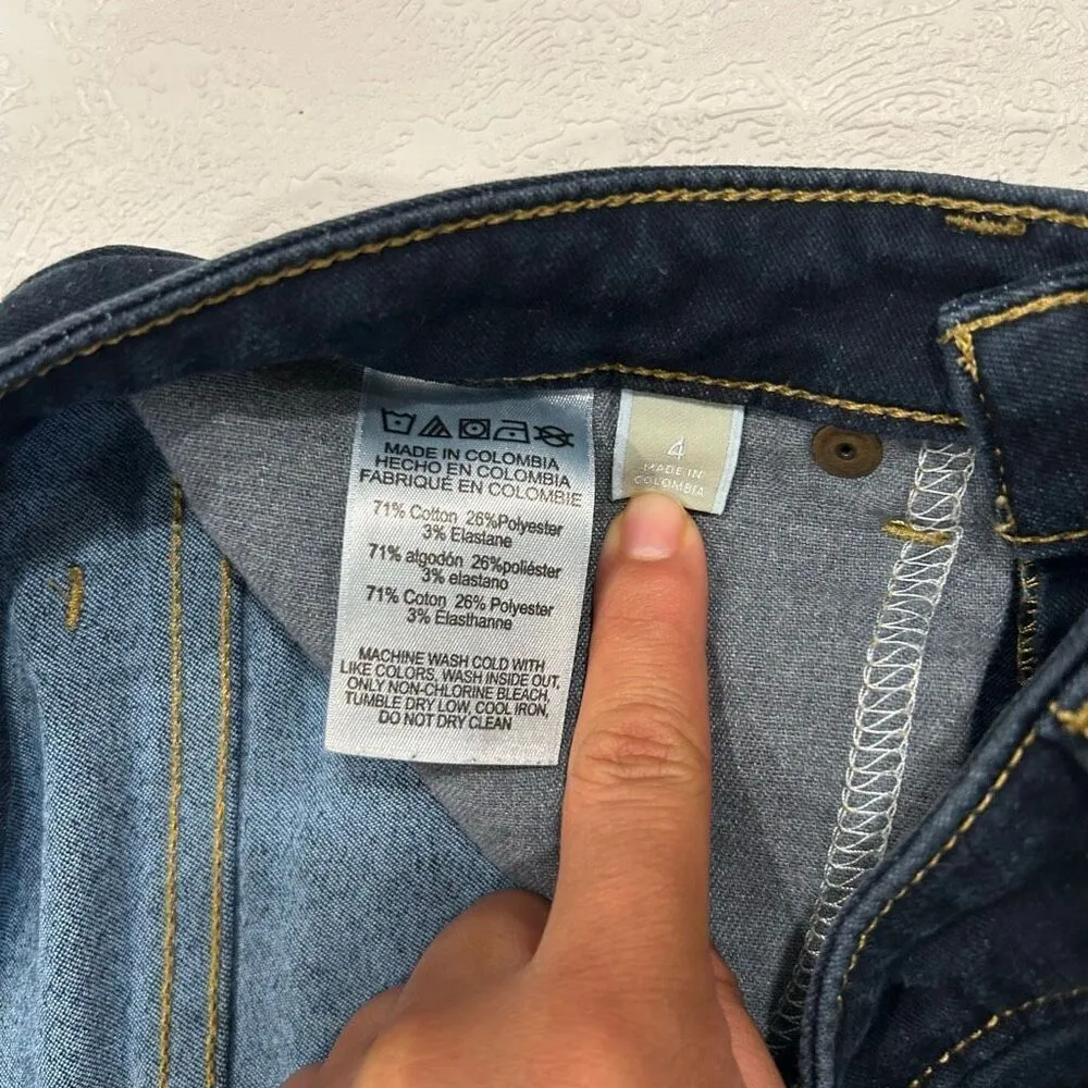 Michael Kors Dark Wash Skinny Jeans Women’s Size 4 Mid Rise Stretch Denim - Image 4