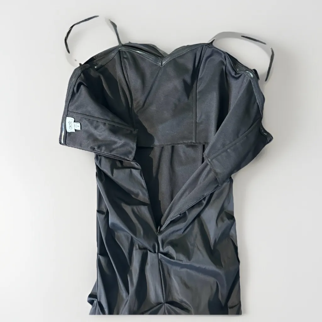 Cache Dress Vintage Long‎ Y2K Gown Black  Prom Mermaid Ruched Formal  Sz 6 - Image 12