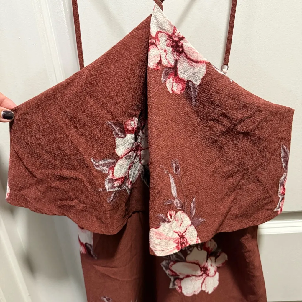 Onetheland Elegant Floral Maxi Dress, Size M - Image 4