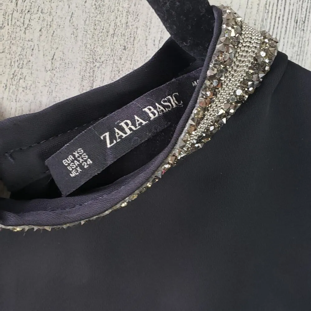 NWOT Zara Basic Choker Collar Sleeveless Tiered Top Women's Size XS - Image 7