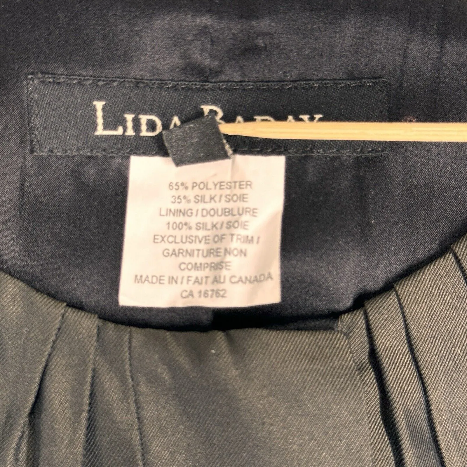 Lida Baday Blazer Women 4 Iridescent Green Satin Office Polished Business Preppy - Image 7