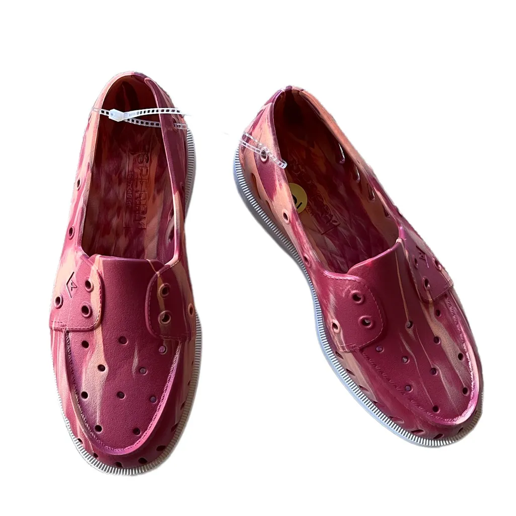 NEW SPERRY Women's Authentic Original Float Boat Shoe Marbled Orange - Image 3