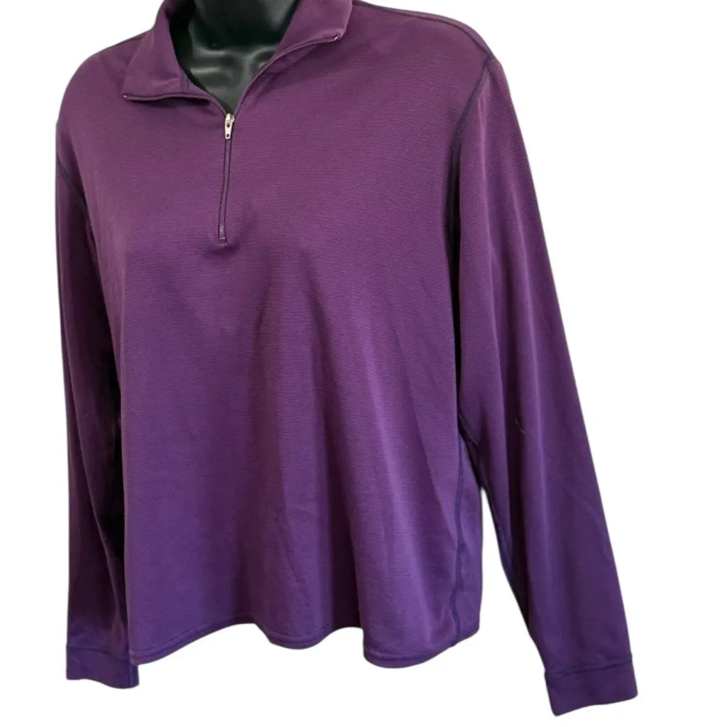 Patagonia Capilene Women’s Sweater Purple Pullover Sz M Quarter Zip - Image 4