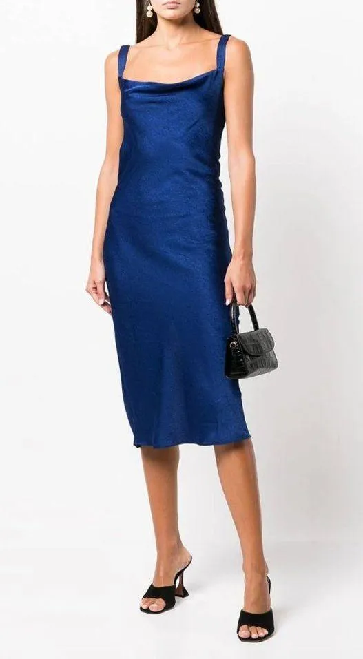 baum und pferdgarten Agamora Midi Slip Dress Dress Blue Womens Size 40 US 8 - Image 2