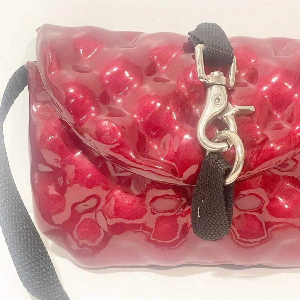The Bubble Bag Red Puffy Crossbody Small Mini Bag - Image 2