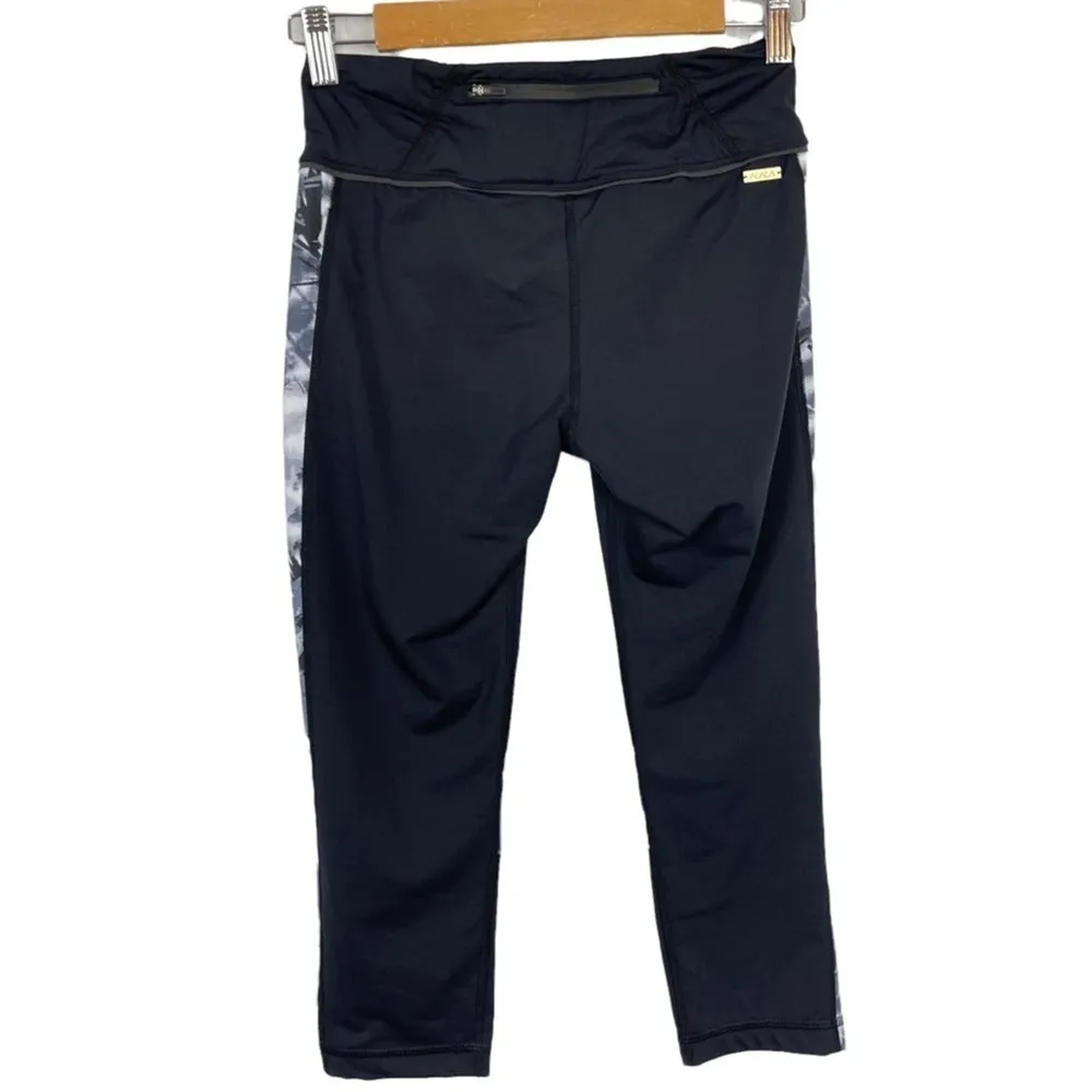 Alala Bandier Black Leggings Tights Watercolor block crop Womens Small Stretch - Image 8