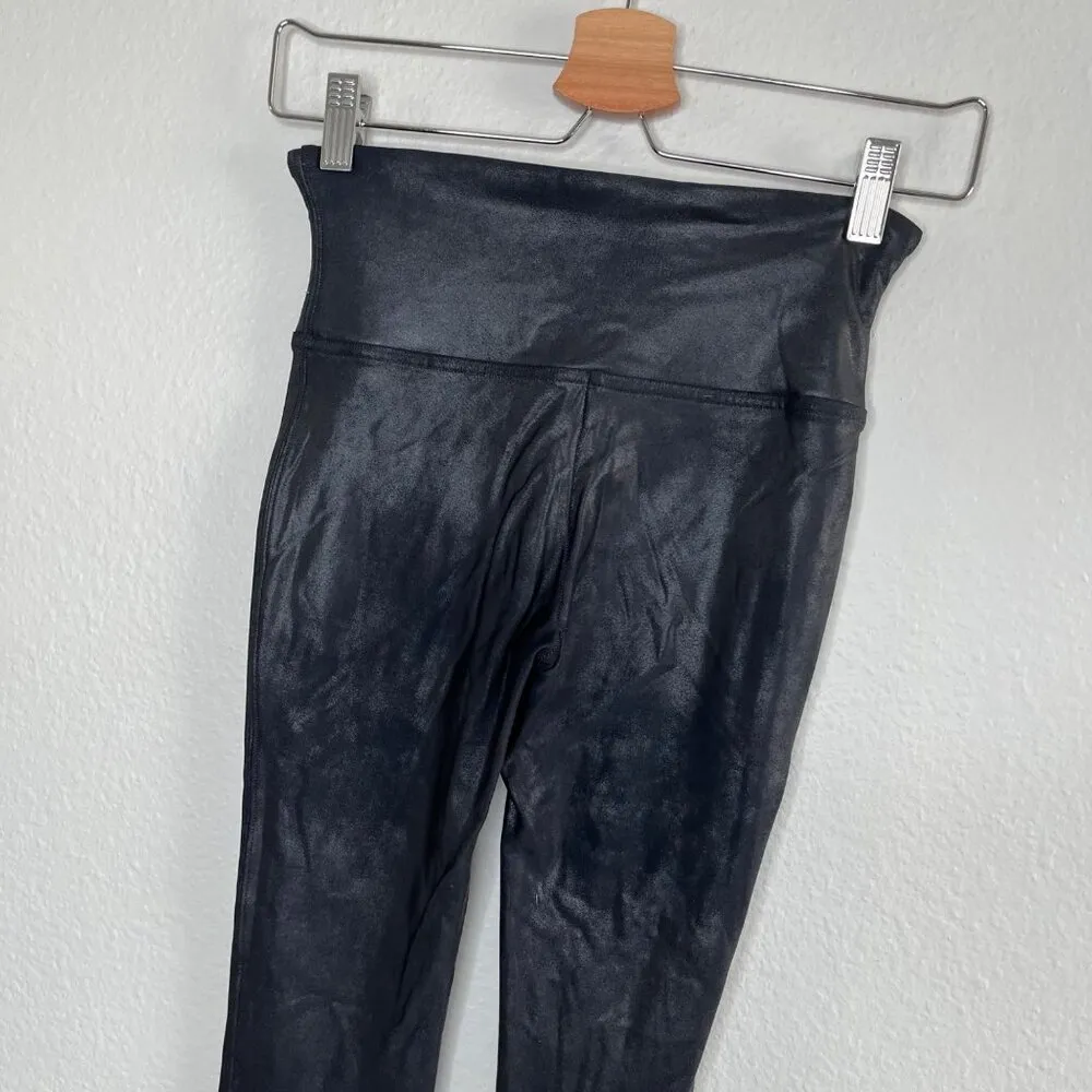Spanx spanxshape Faux Leather High-Waisted Contoured Leggings Small - Image 6