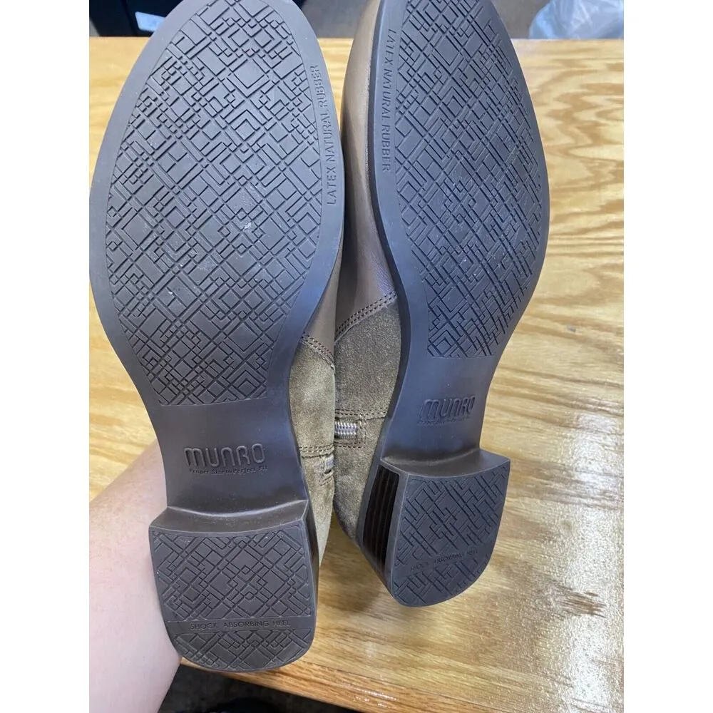 Munro Chestnut Bootie Women's 10M Brown Leather Buckle Strap Ankle Boots S43 - Image 6