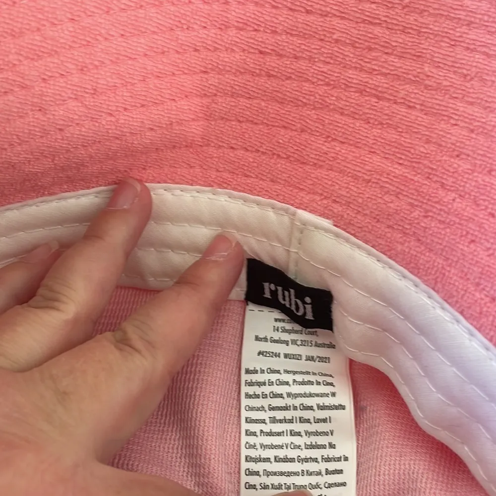 cotton on pink fairy floss terry cloth Bianca bucket hat new - Image 5