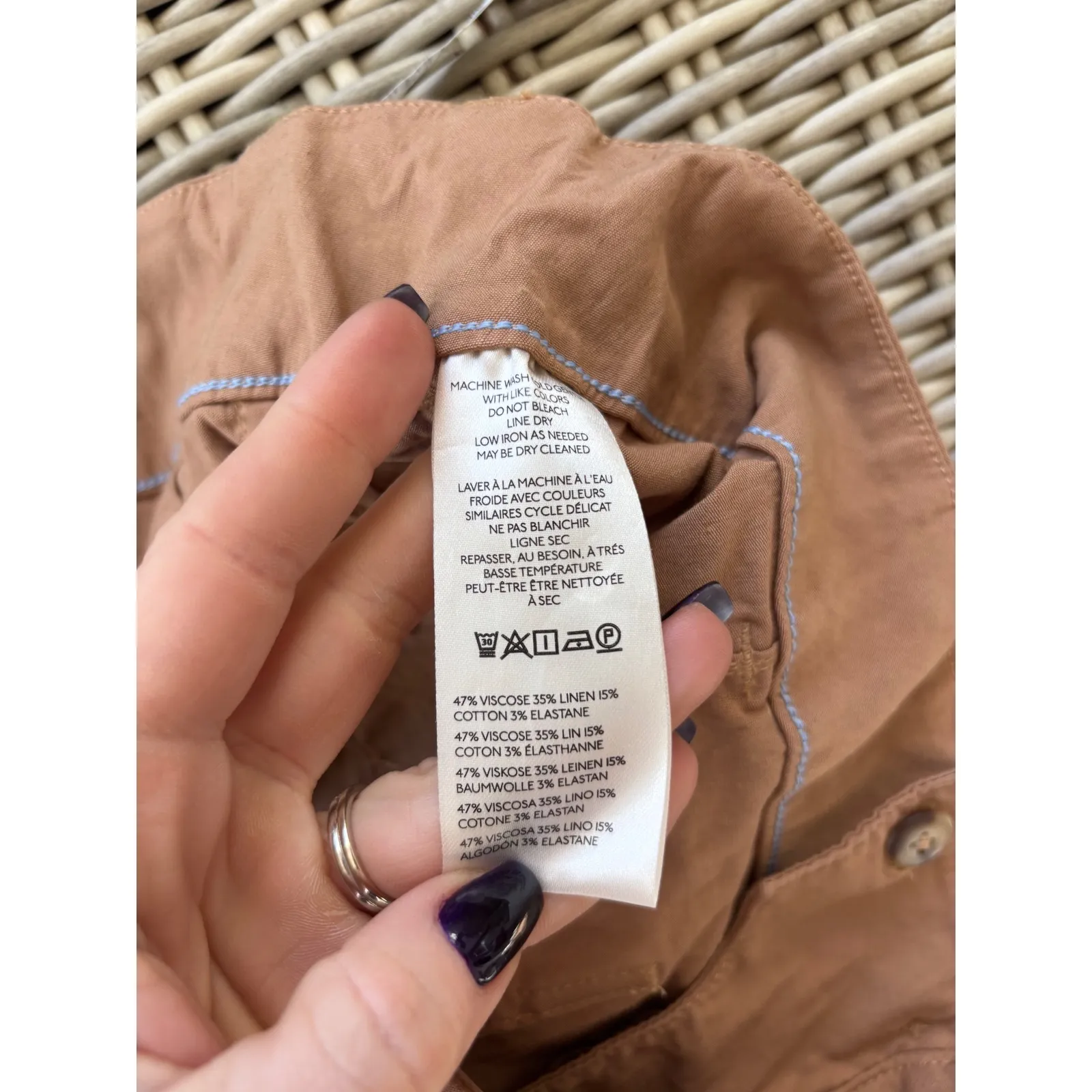 Maeve The Colette Linen Blend Wide Leg Pants 32 workwear minimalist layered - Image 8