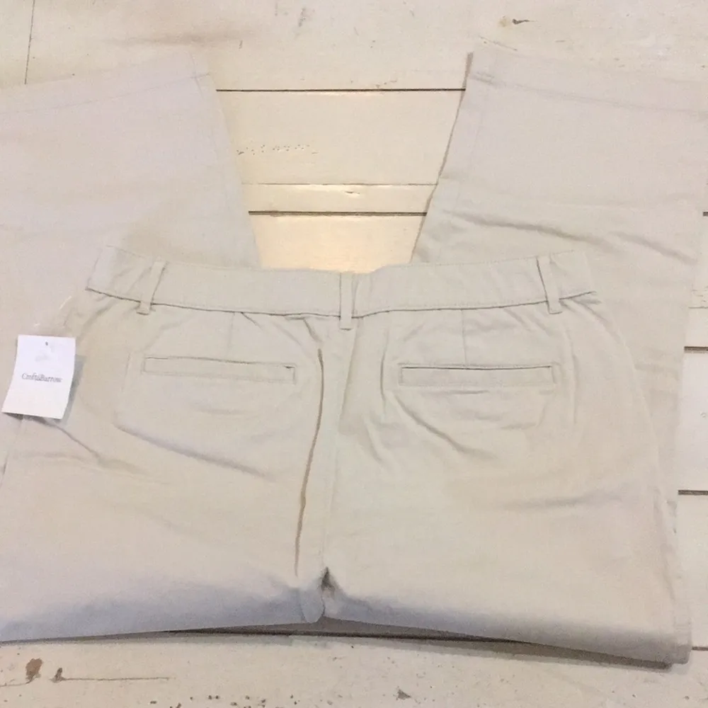 Women’s 12 Classic Fit Capri Basic Khaki pants - Image 2