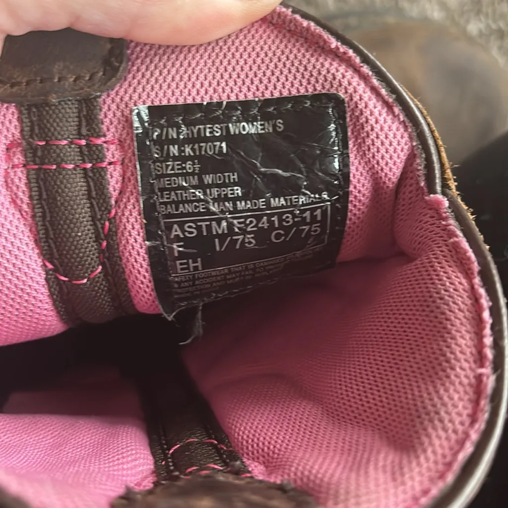 Hytest steel toe women’s cowboy boots‎ size 6.5 Brown - Image 4