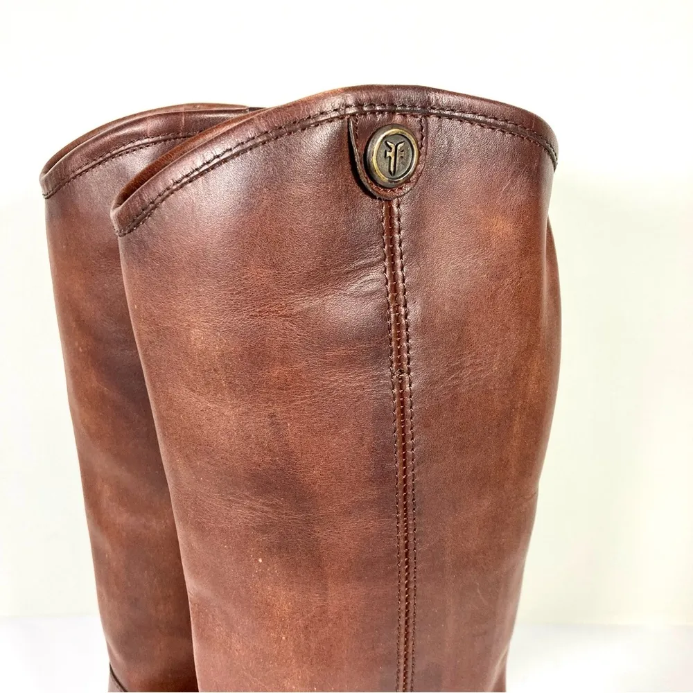 Melissa Button 2 Knee High Boots Cognac Size 6 NEW - Image 10