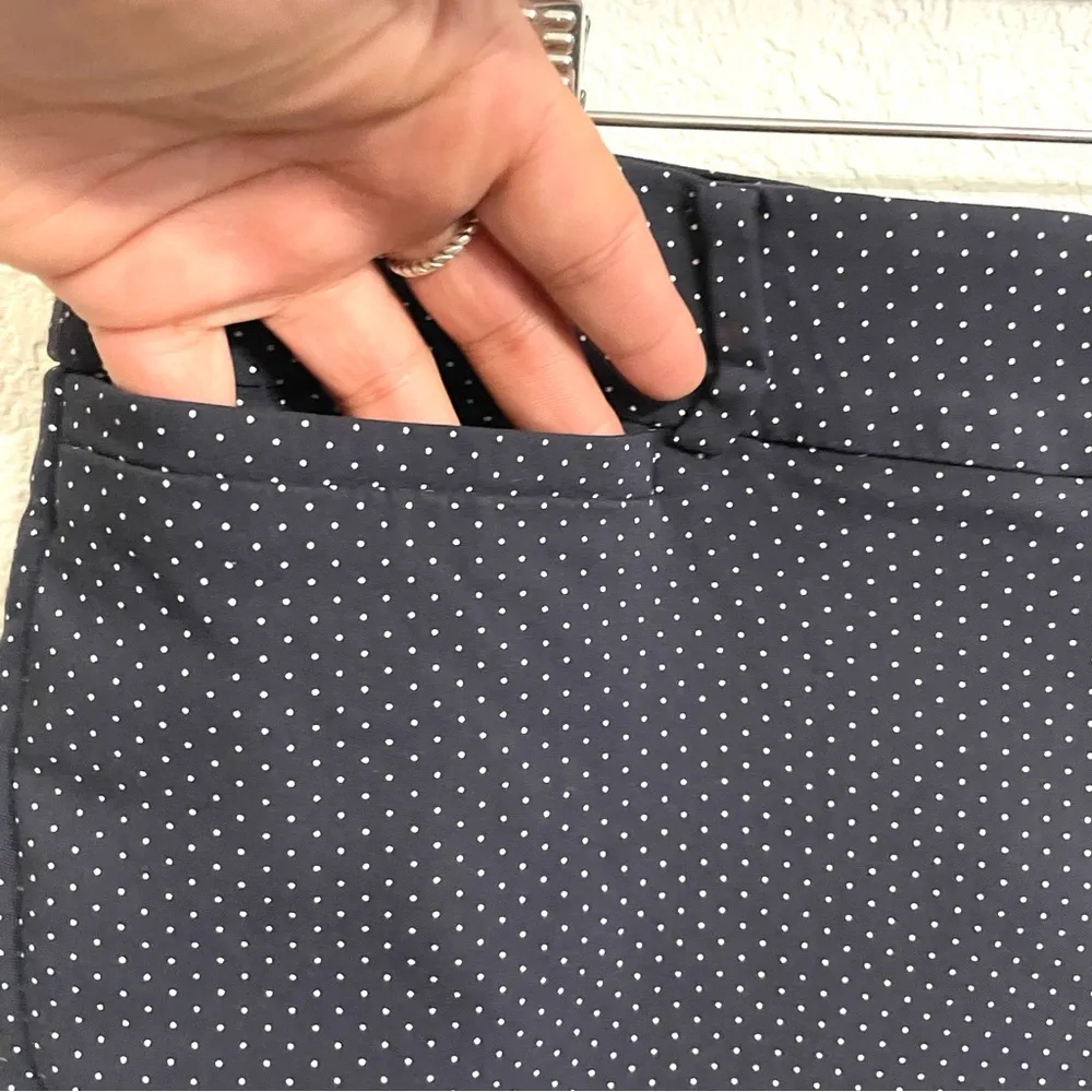 Lane Bryant Womens Pants Blue White Polka Dot Full Length Stretch Plus Size 22 - Image 5