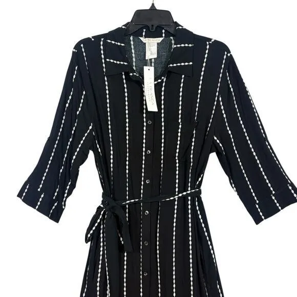 La Blanca $123 NWT‎ City Lights Button Up Shirt cover-up Dress M - Image 4