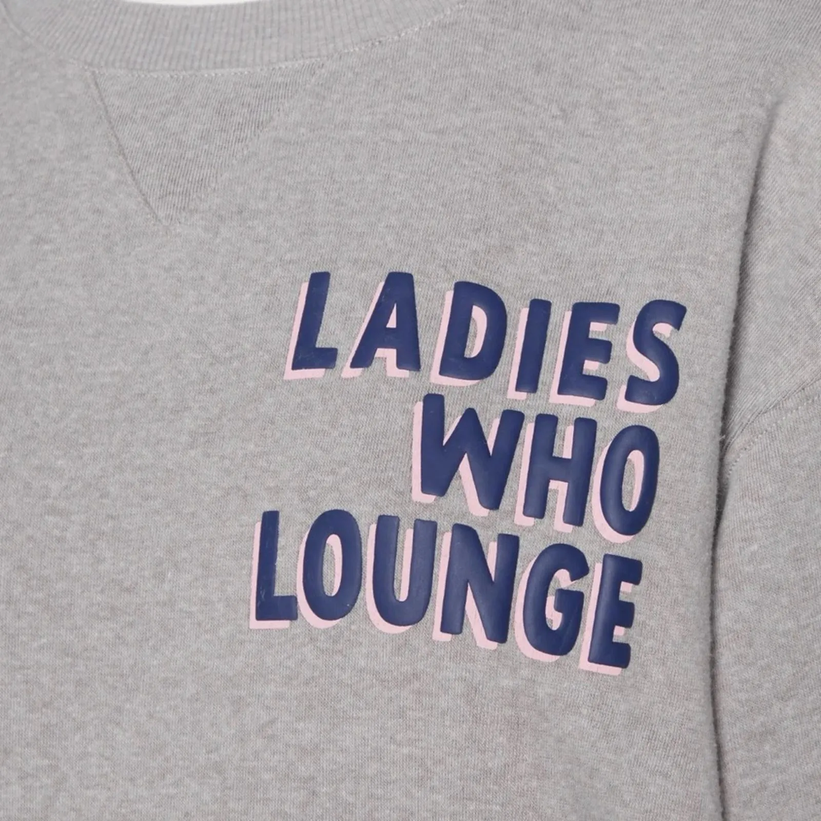 Wildfox Oversized Heather Gray Lounge Ladies Cody Sweatshirt NWT - Image 5