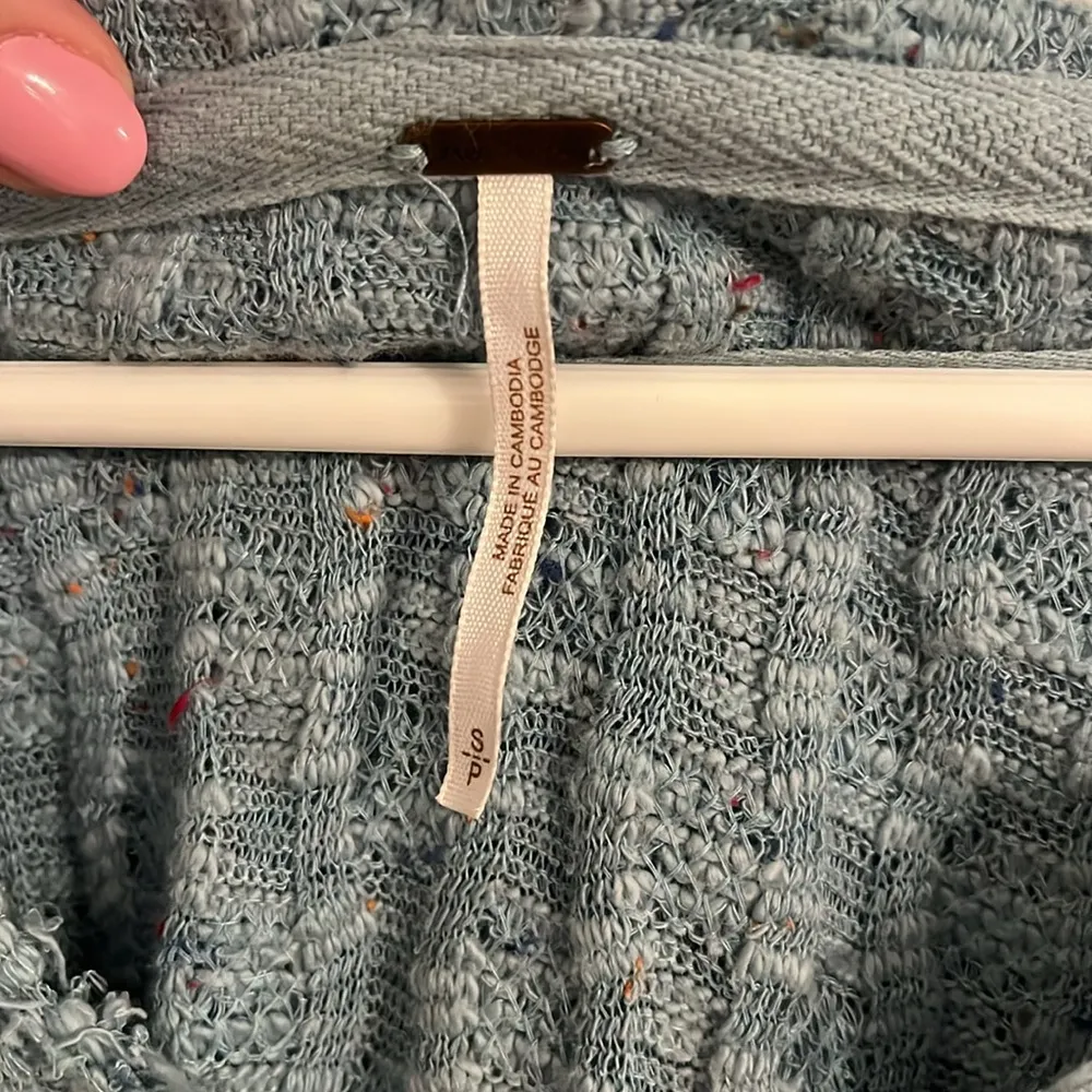 Blue Baja Babe Hacci Hooded Sweater, size small - Image 3