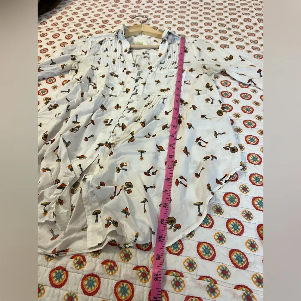 Anthropologie Maeve Mushroom Blouse Size XS/Small - Image 9