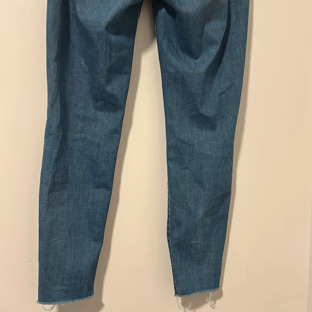 J Crew Toothpick Denim Jeans Distressed Raw Hem Size 30 - Image 5
