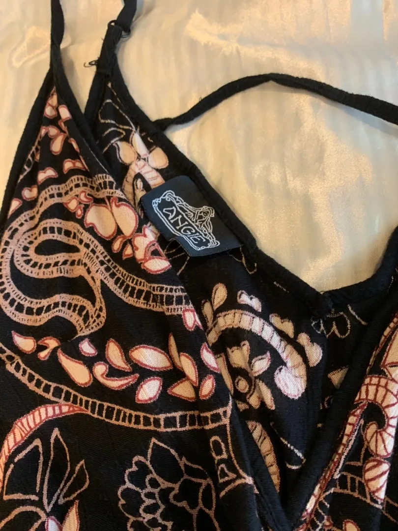 Boutique Black Patterned Romper  - Image 7