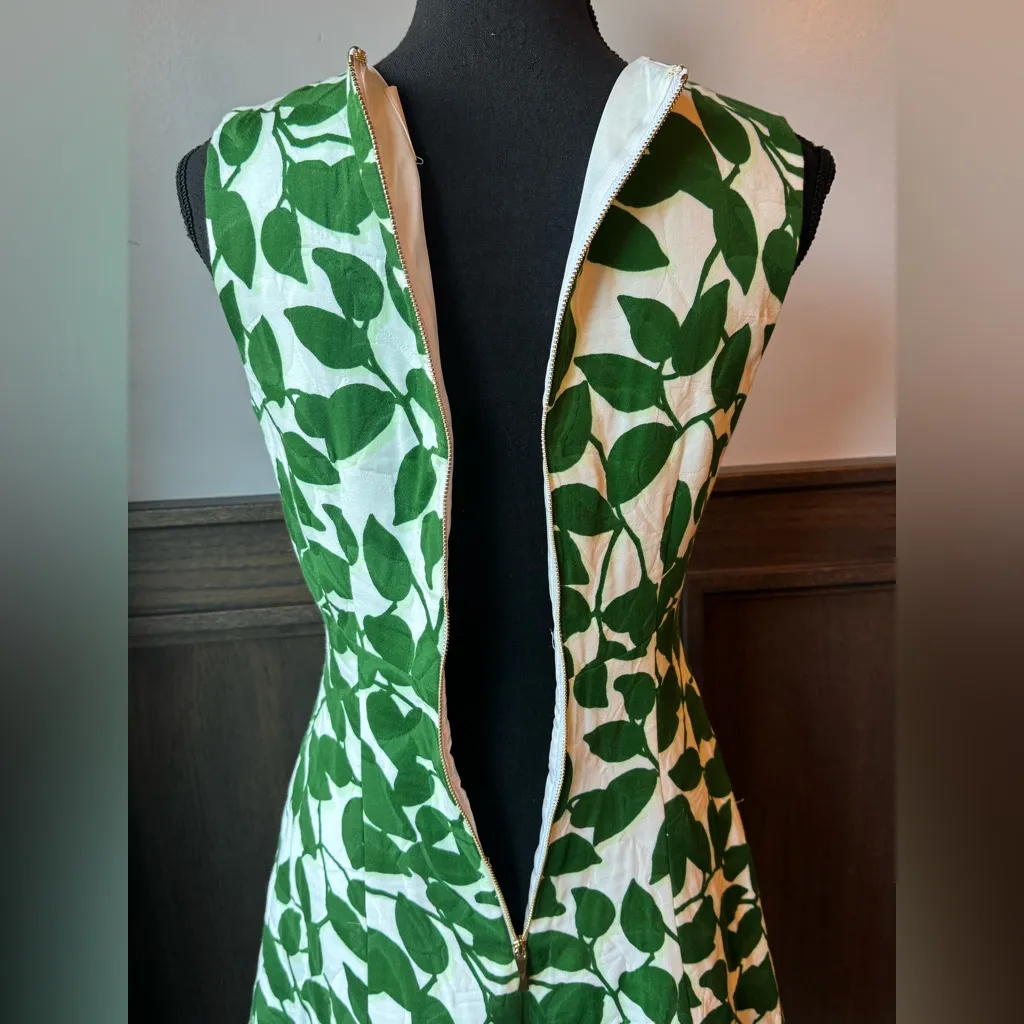 Kate Spade Green Leaf Quilted Dress NWT 4 - Image 6
