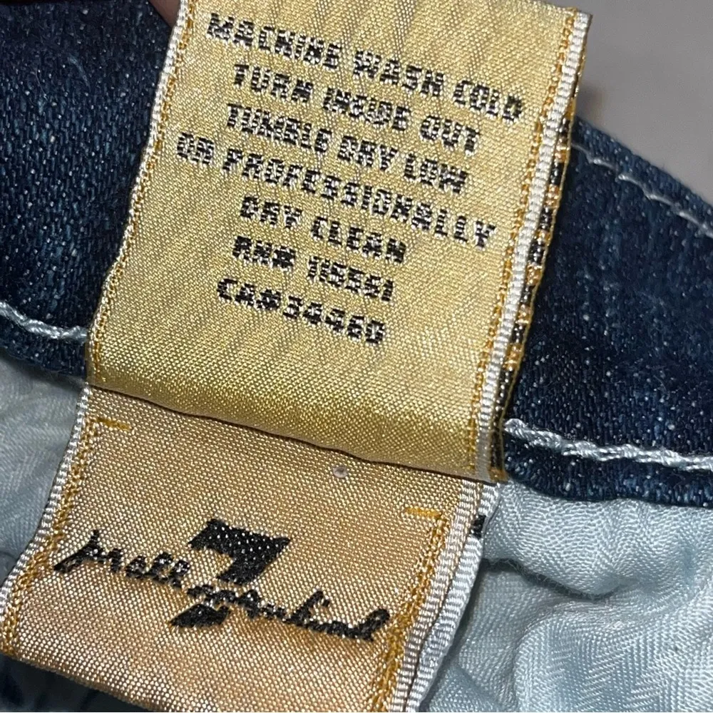 7 For All Mankind Embroidered Skeleton Spider Bootcut Jeans - Image 9