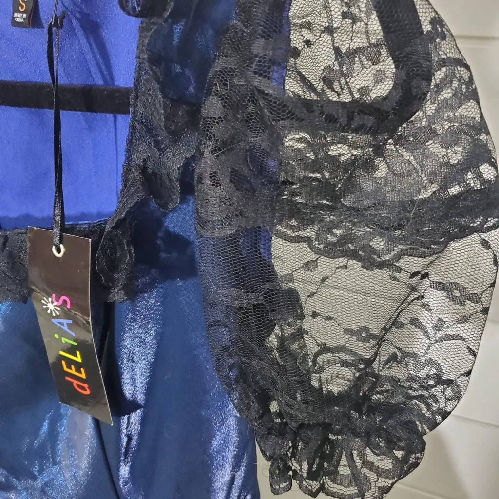 Delia's Dressed To Kiss Mini Dress Blue and Black Size S‎ - Image 9