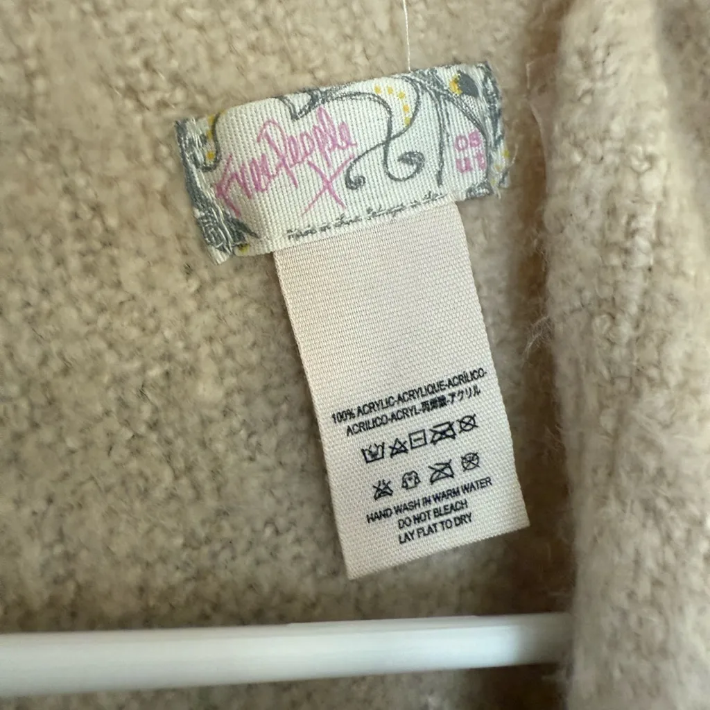 Free People Brighton Brushed Plaid Kimono Shawl Wrap Scarf Poncho One Size Cozy - Image 4