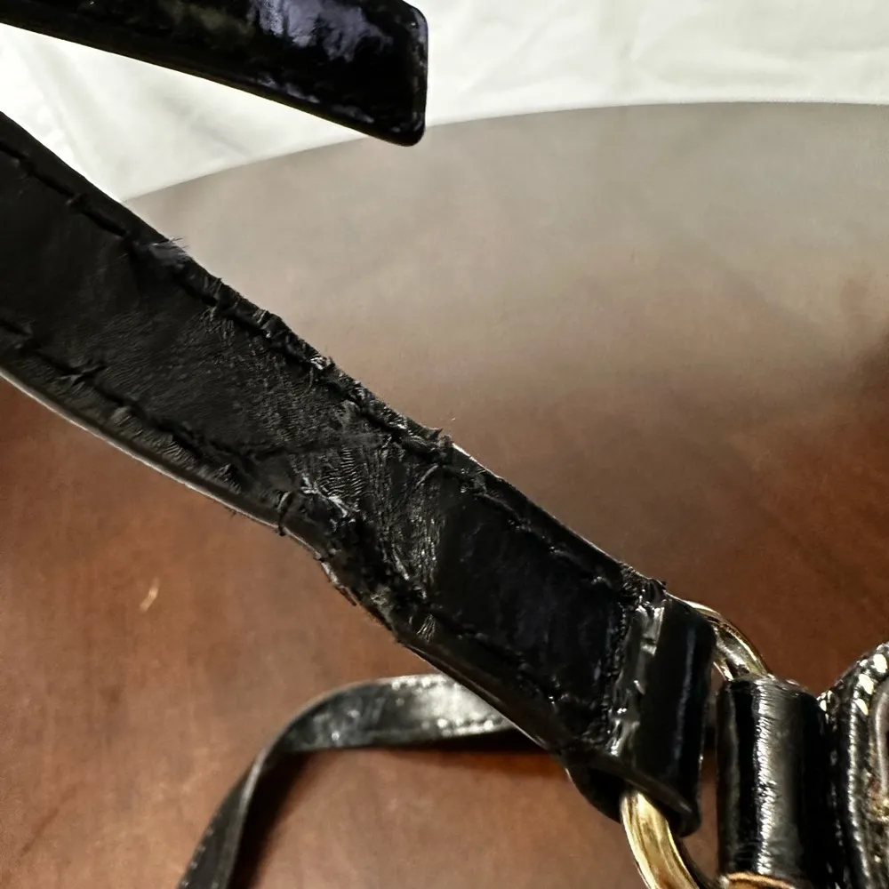 Kate Spade Pebbled Ace of Spa des Black and Gray Crossbody Bag - Image 4