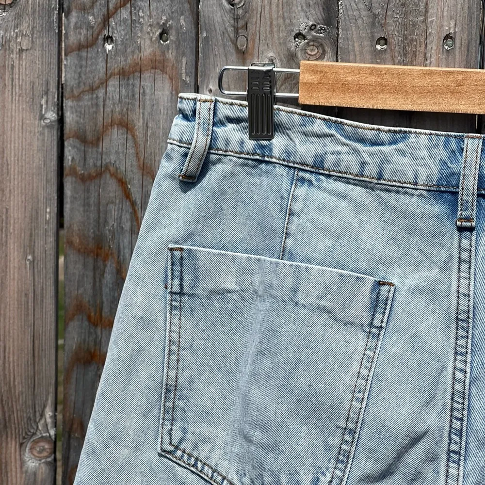 STUDIO BY THE WORKSHOP DENIM SKORT FOR Women Blue Size XL - Image 9