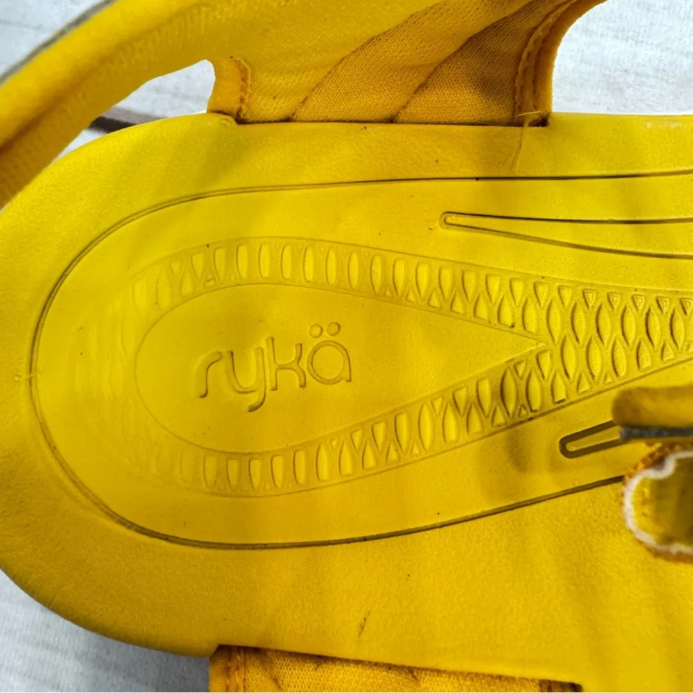 Ryka Yellow Savannah Sport Sandals Contoured Footbed Comfort Arch Support - Image 7