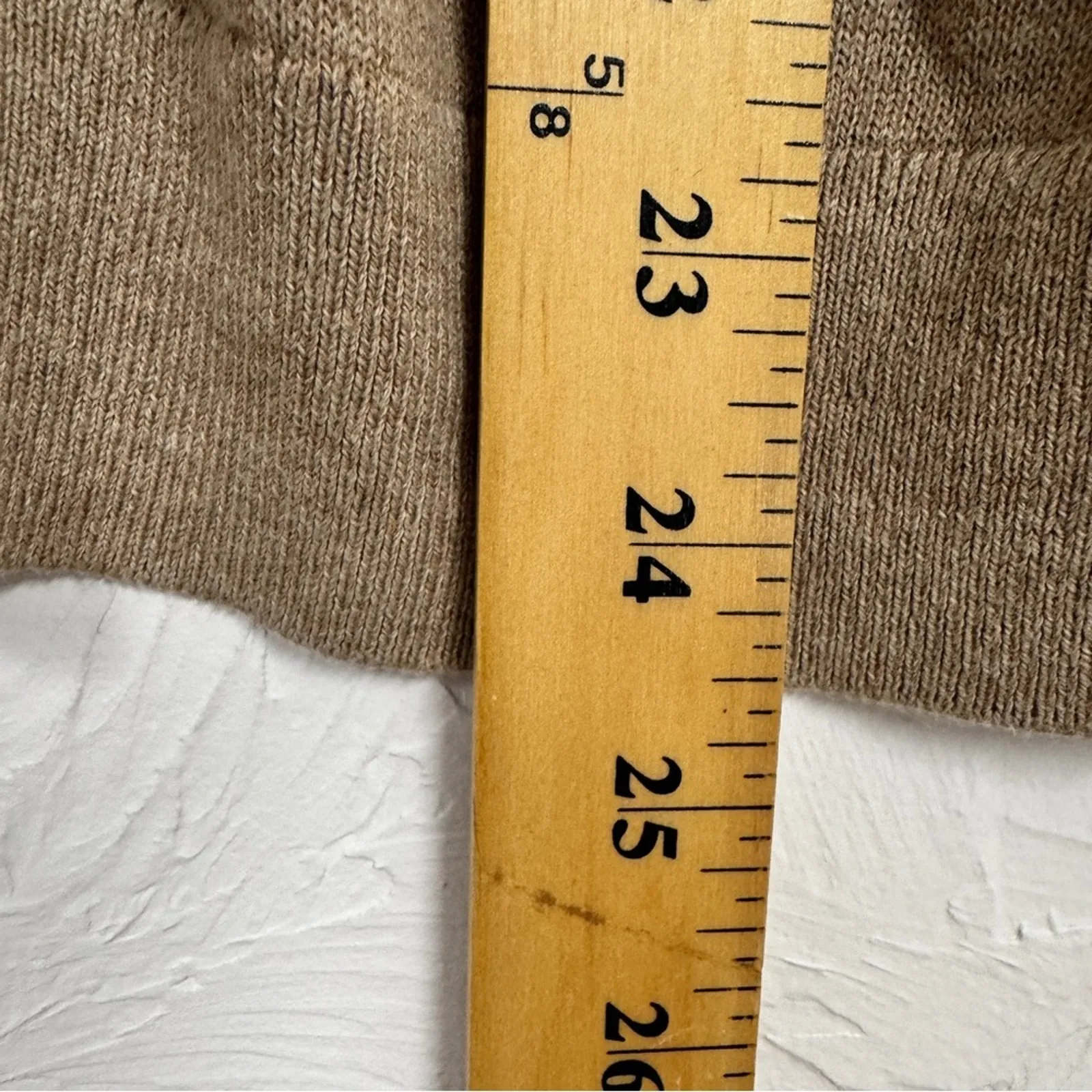 J Crew Tan Cotton Sweater Vest Womens L Preppy Dark Academia Classic Old Money - Image 7