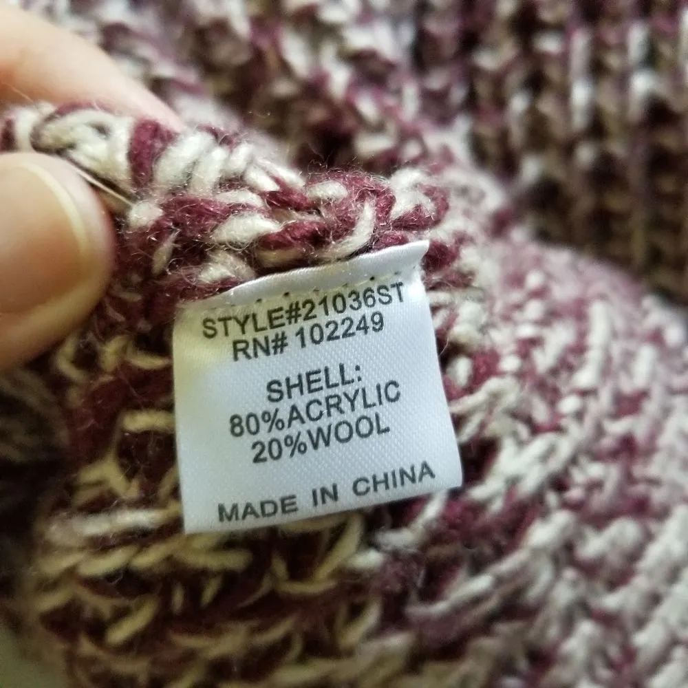 NWOT Skies are Blue Bradi Open Cardigan burgundy pockets women’s size medium - Image 9