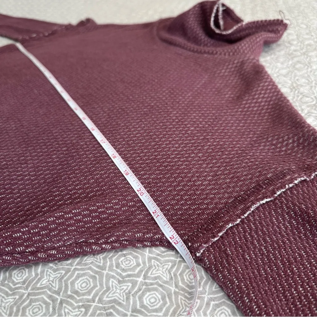 Out From Under Camino Long Sleeve Cropped Turtleneck Top Burgundy Size S - Image 9
