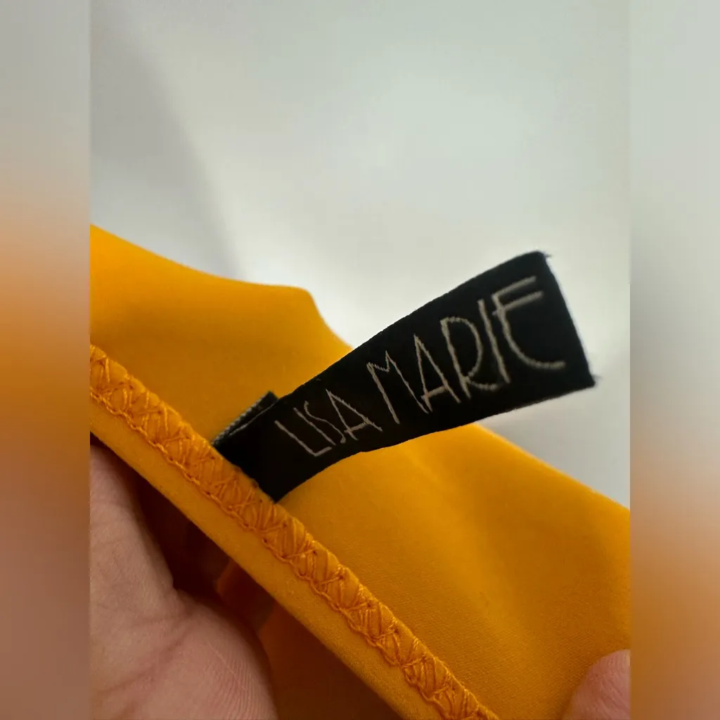 Lisa Marie Fernandez Genevieve Bonded Bikini Set Marigold NWOT Size‎ IV 4 (8/10) Yellow - Image 9