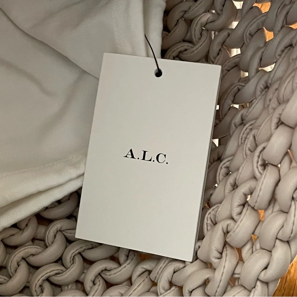 A.L.C. Knitted Leather Foldover Clutch Bag - Image 7