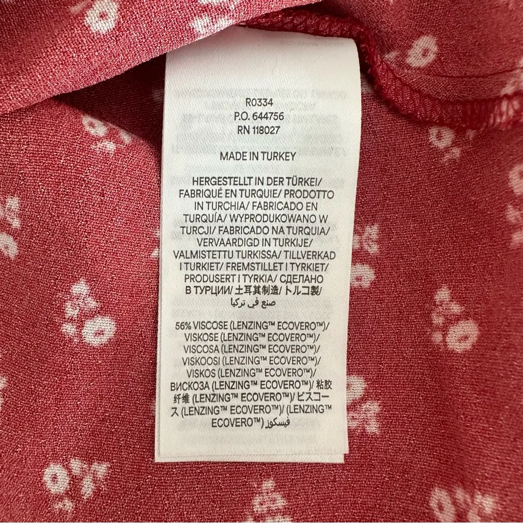 New! BODEN Bias Red Floral Crepe Mini Skirt NWT Size 6 - Image 12