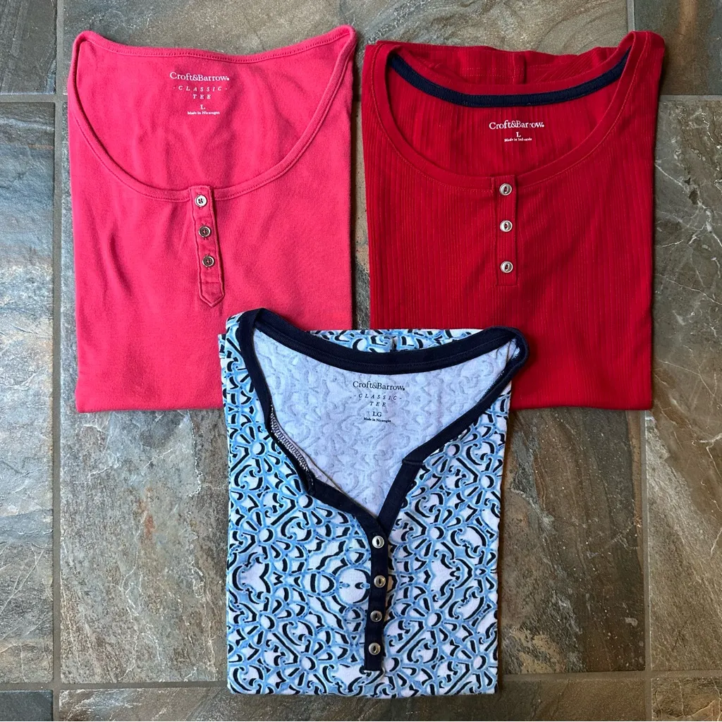 Women’s Short Sleeve Tee Shirt Bundle Size Large 6 Pieces - Image 3